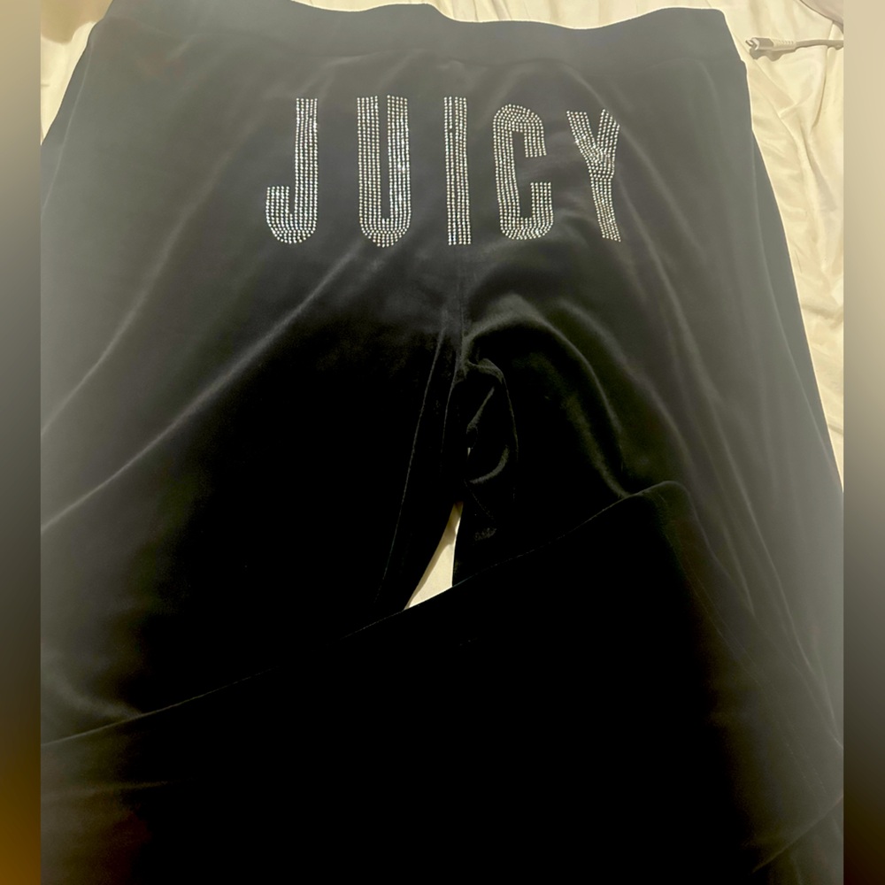 Bling black Juicy Velour Track Pants
